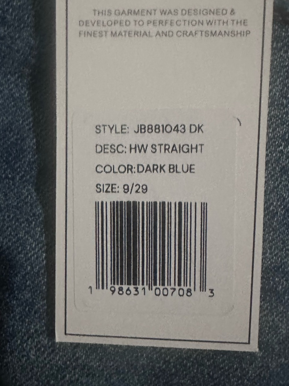 NWT Judy Blue HR Two-Tone Light and Dark Blue Wide Leg Jeans Raw Hem - Picture 3 of 3